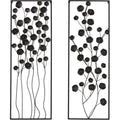 Black Metal Floral Wall Decor (Set of 2) F7071