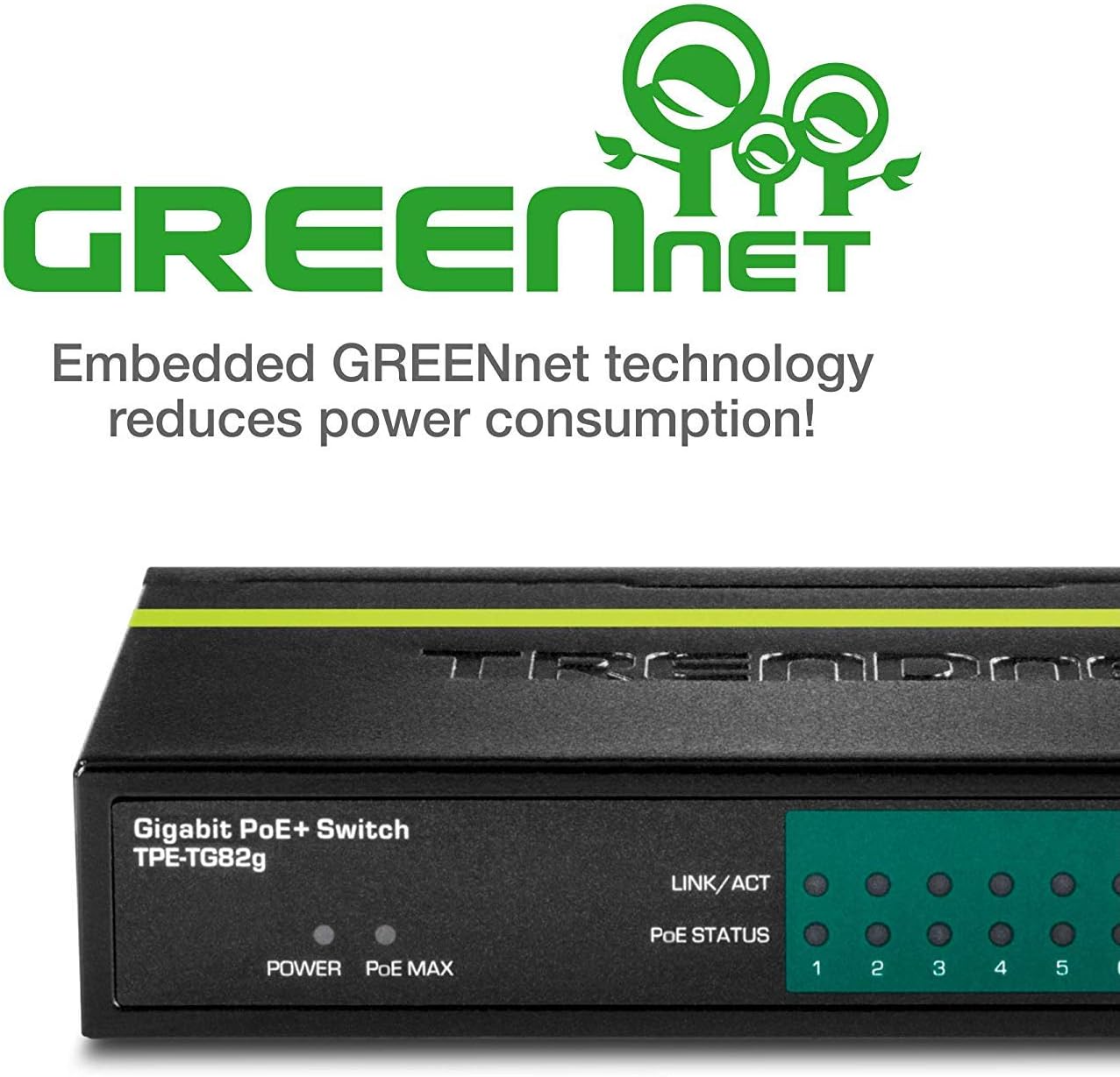8-Port Gigabit PoE+ Switch, Black R275
