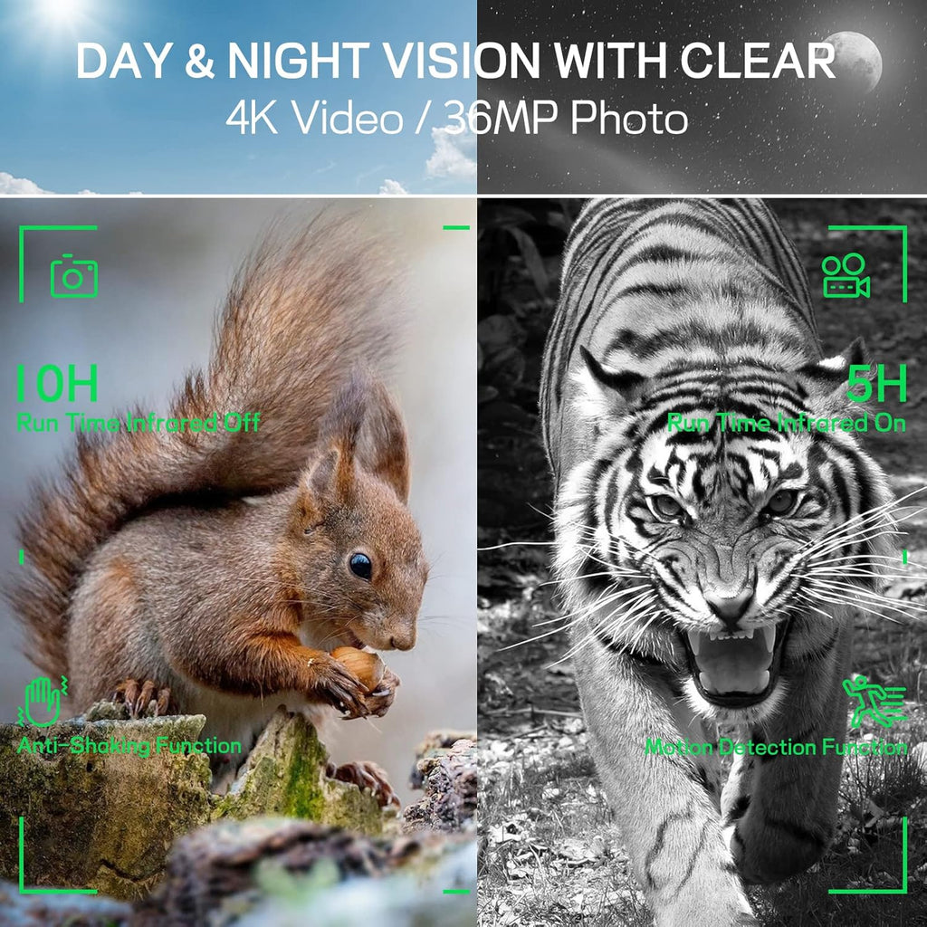 4K Infrared Night Vision Binoculars with Rechargeable Battery W31964