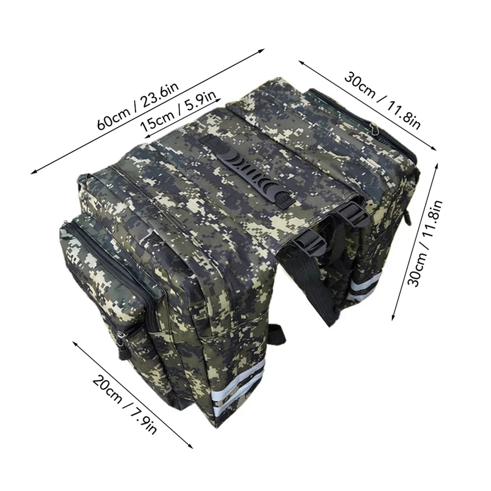 Rear Seat Bag Cycling Bike Rack Double Pannier Bag Q89481