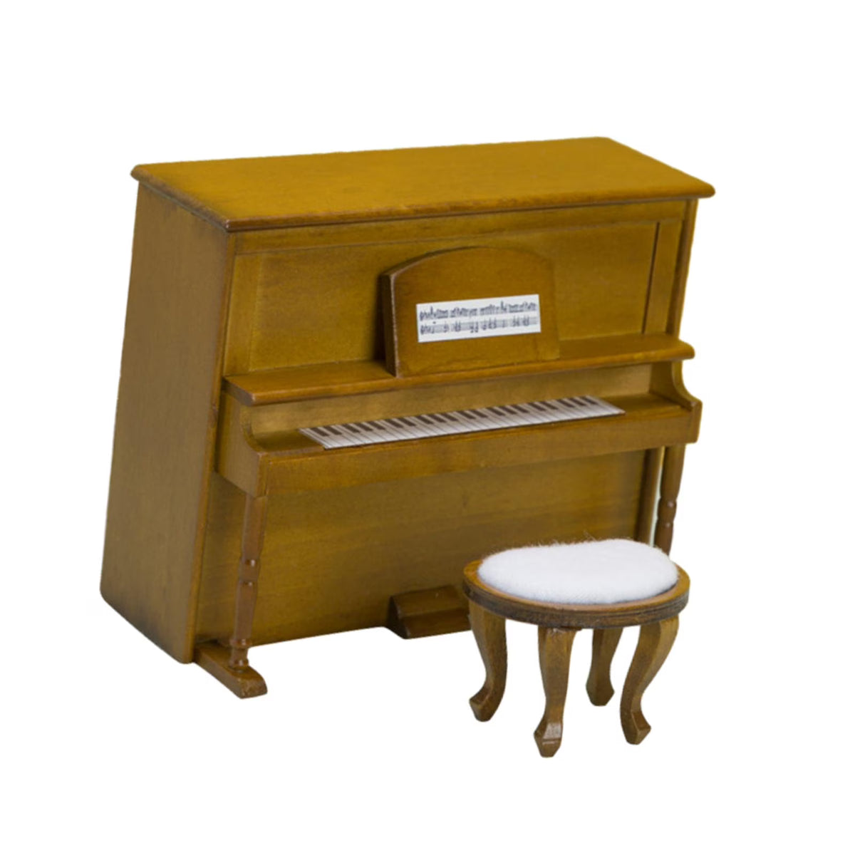 Walnut Miniature Upright Piano with Stool X930904