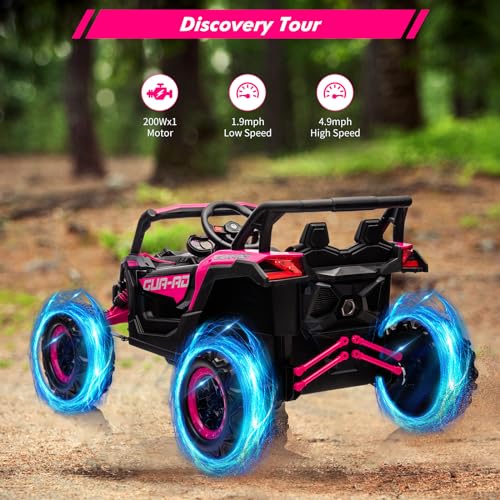 24V Battery Powered Electric UTV Car with Remote Control, Spring Suspension, 200W Motor, Metal Frame, LED Lights Z55302