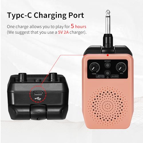 Mini Guitar Amp 5W Portable Rechargeable Bluetooth Combo Amplifier Black H350469