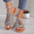 Bohemian Ethnic Tassel Slide Sandals – Colorful Woven Flat Mules with Cork Sole
