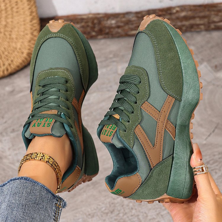 Women's Chunky Platform Sneakers – 3.5CM Thick Sole Casual Lace-Up Shoes
