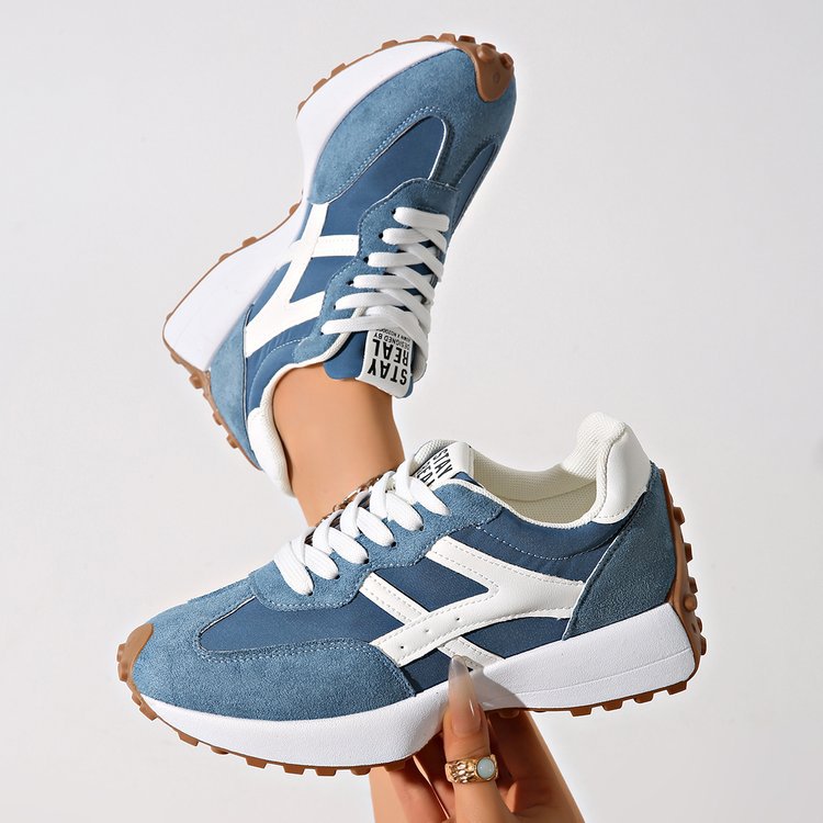 Women's Chunky Platform Sneakers – 3.5CM Thick Sole Casual Lace-Up Shoes