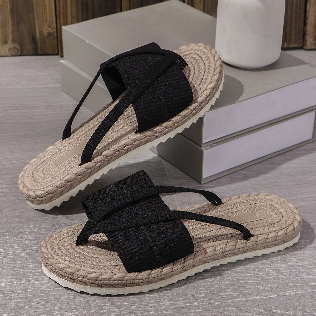 Woven Platform Criss-Cross Slide Sandals - Summer Comfort 👡✨