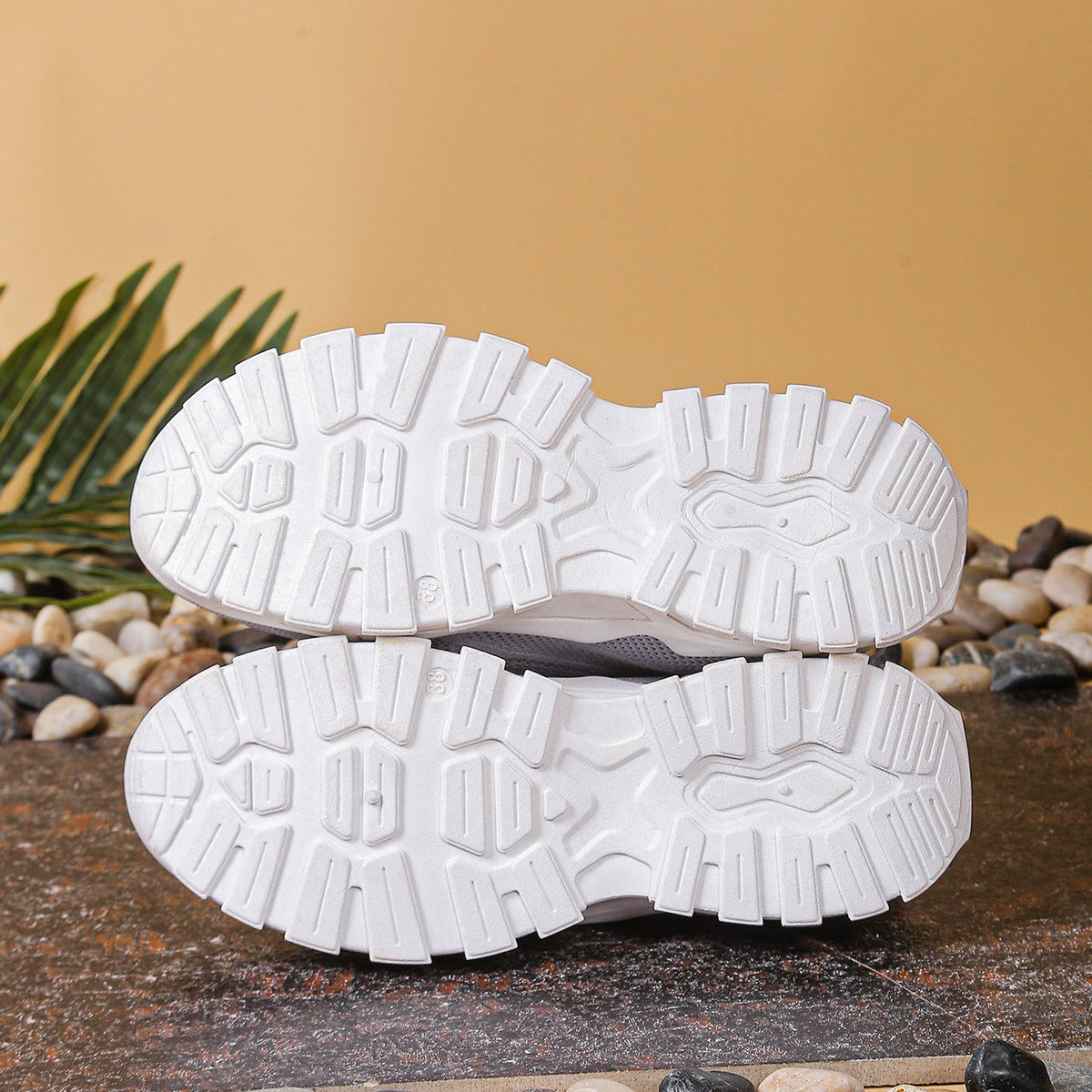 Lightweight Breathable Knit Chunky Sneakers – Women’s Platform Dad Shoes