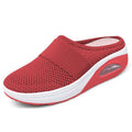 Women's Mesh Knit Slip-On Loafers - Comfortable Air Cushion Wedge Casual Shoes