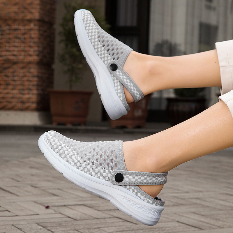 Breathable Knit Mesh Slip-On Walking Shoes – Lightweight Casual Summer Loafers