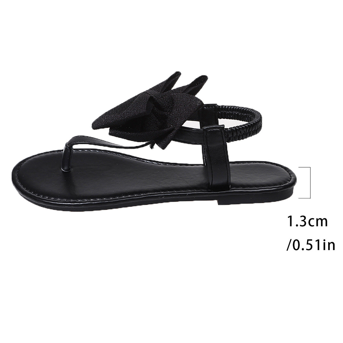 Women's Bowknot Flip Flops - Chic Large Bow Thong Sandals with Ankle Strap, Lightweight Summer Beach Shoes