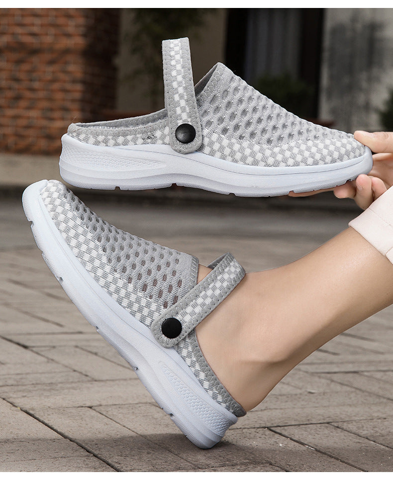 Breathable Knit Mesh Slip-On Walking Shoes – Lightweight Casual Summer Loafers