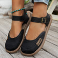 Breathable Mesh Buckle Ankle Strap Sandals - Comfort Flat Shoes
