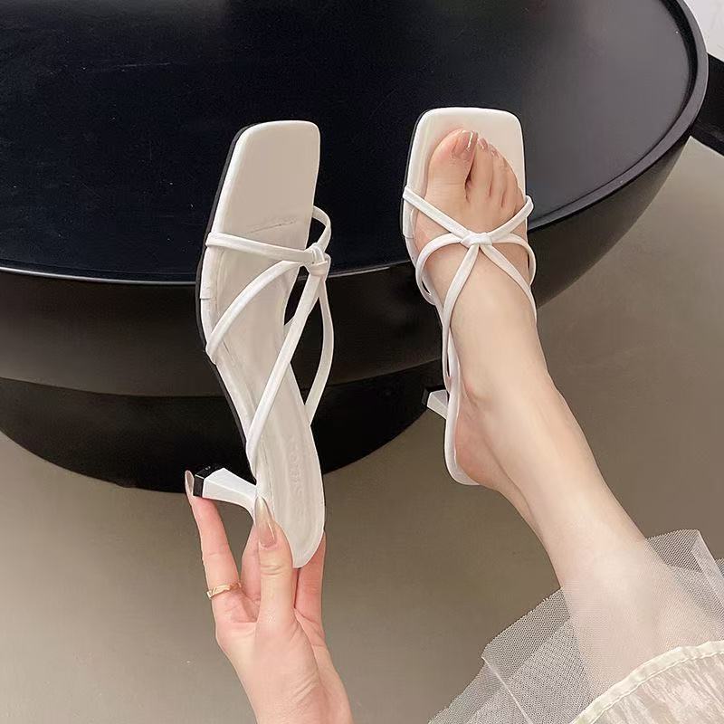 Square Toe Kitten Heel Mules with Bow Knot – 7CM Heel
