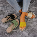 Woven Platform Criss-Cross Slide Sandals - Summer Comfort 👡✨