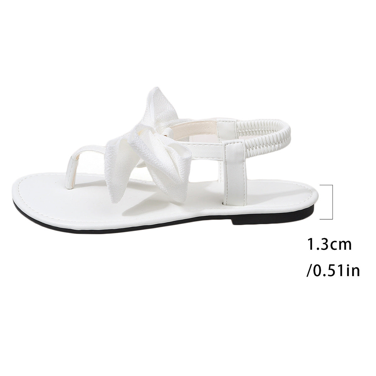 Women's Bowknot Flip Flops - Chic Large Bow Thong Sandals with Ankle Strap, Lightweight Summer Beach Shoes