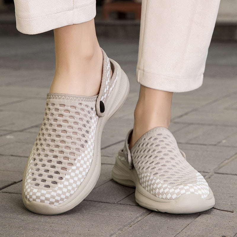 Breathable Knit Mesh Slip-On Walking Shoes – Lightweight Casual Summer Loafers