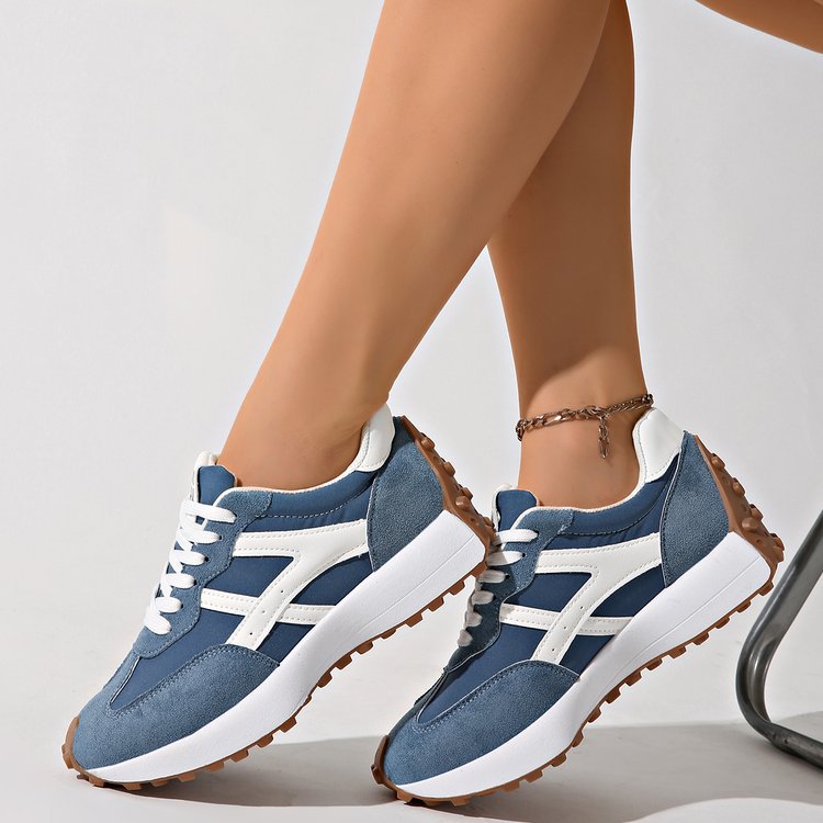 Women's Chunky Platform Sneakers – 3.5CM Thick Sole Casual Lace-Up Shoes