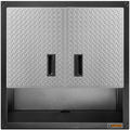 3/4 Wall Steel GearBox Cabinet, Silver Tread Q89738