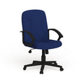 Navy Fabric Executive Swivel Office Chair with Nylon Arms S379