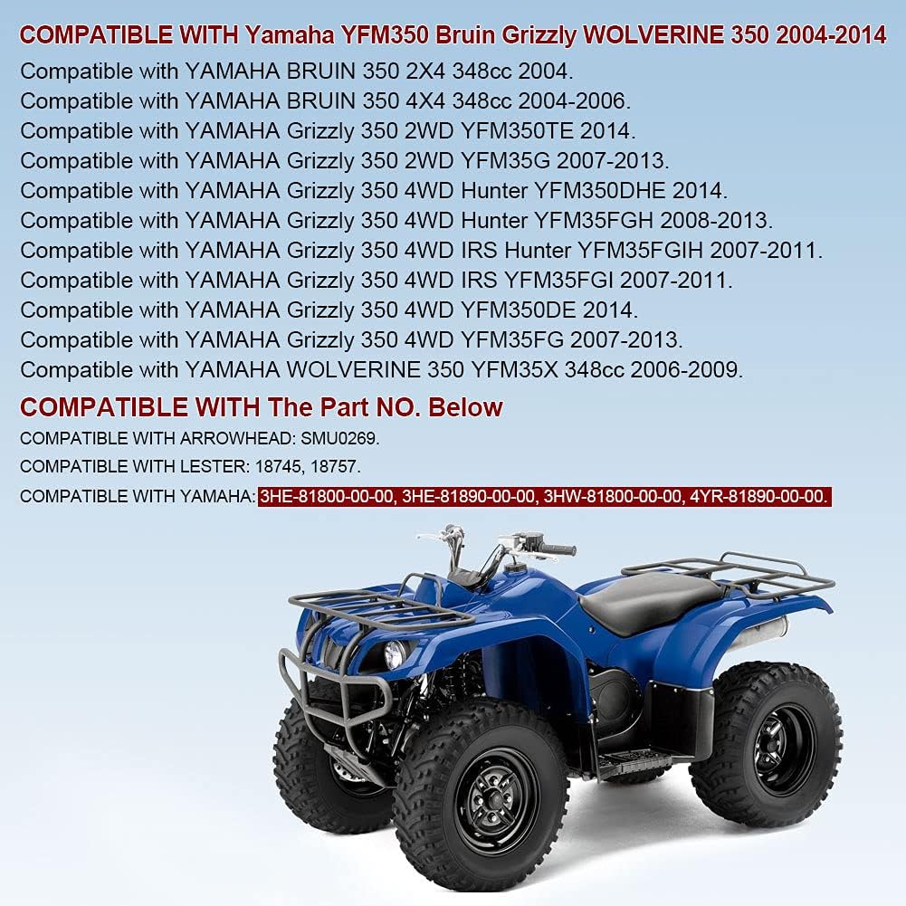 Starter Compatible with Yamaha YFM350 2004-2014 Pack of 2 M3668