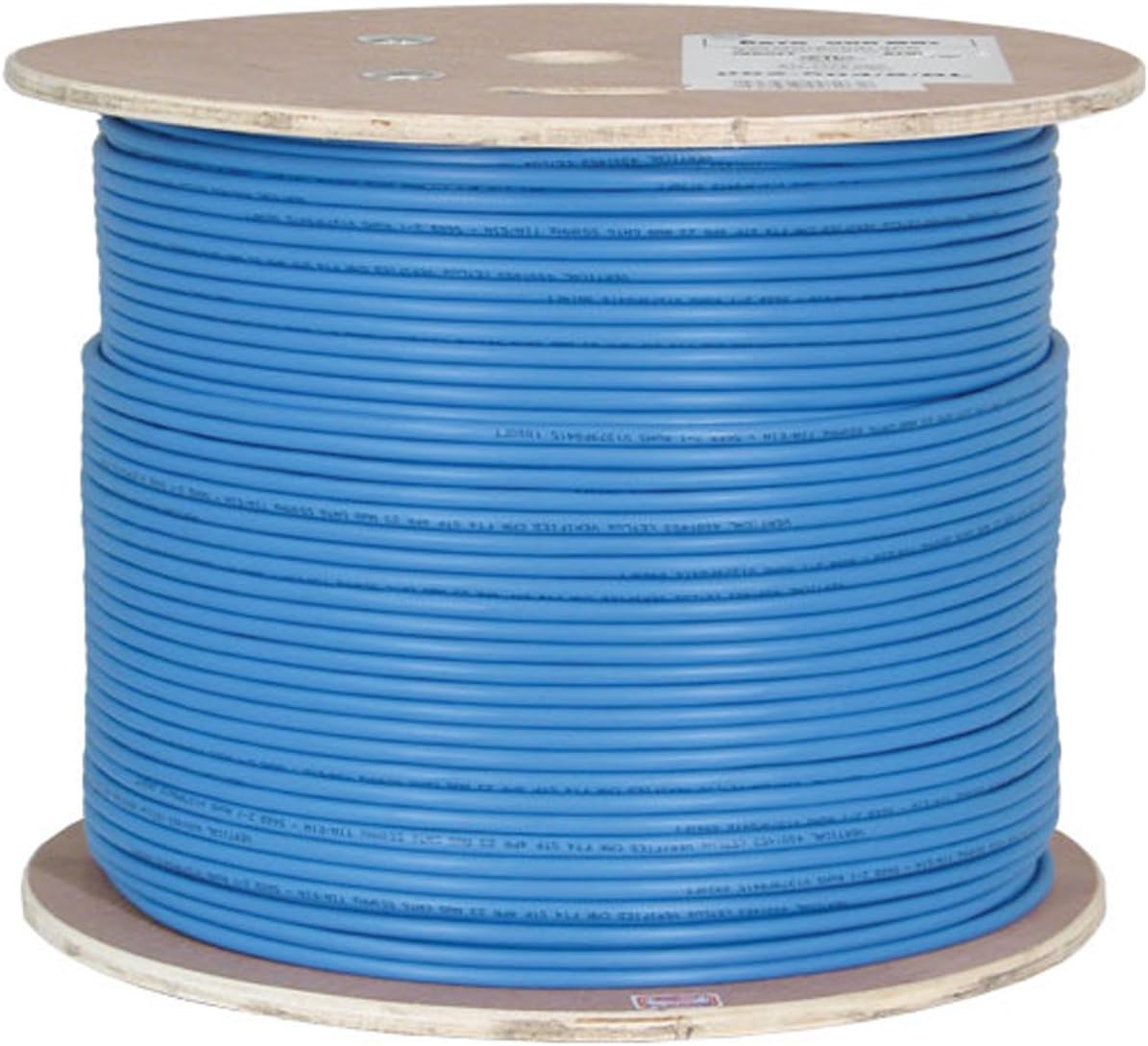 Bulk Shielded Cat6A Ethernet Cable, 23AWG, Solid Bare Copper, PVC, 1000ft, White M416