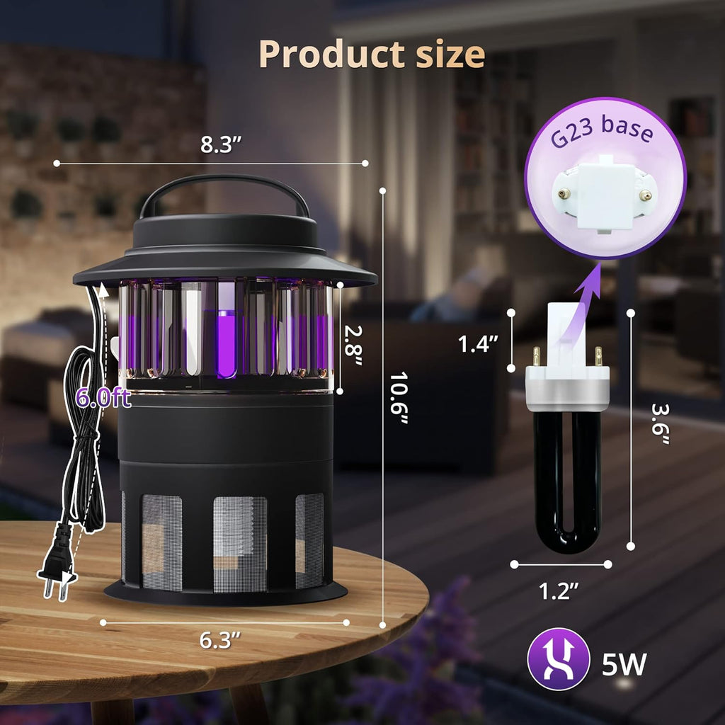 Mosquito Trap Indoor, Insect Trap for Flies, Gnat & Moth, Bug Zapper with 1000V Grid, Suction Fan, Pack of 2 X438673
