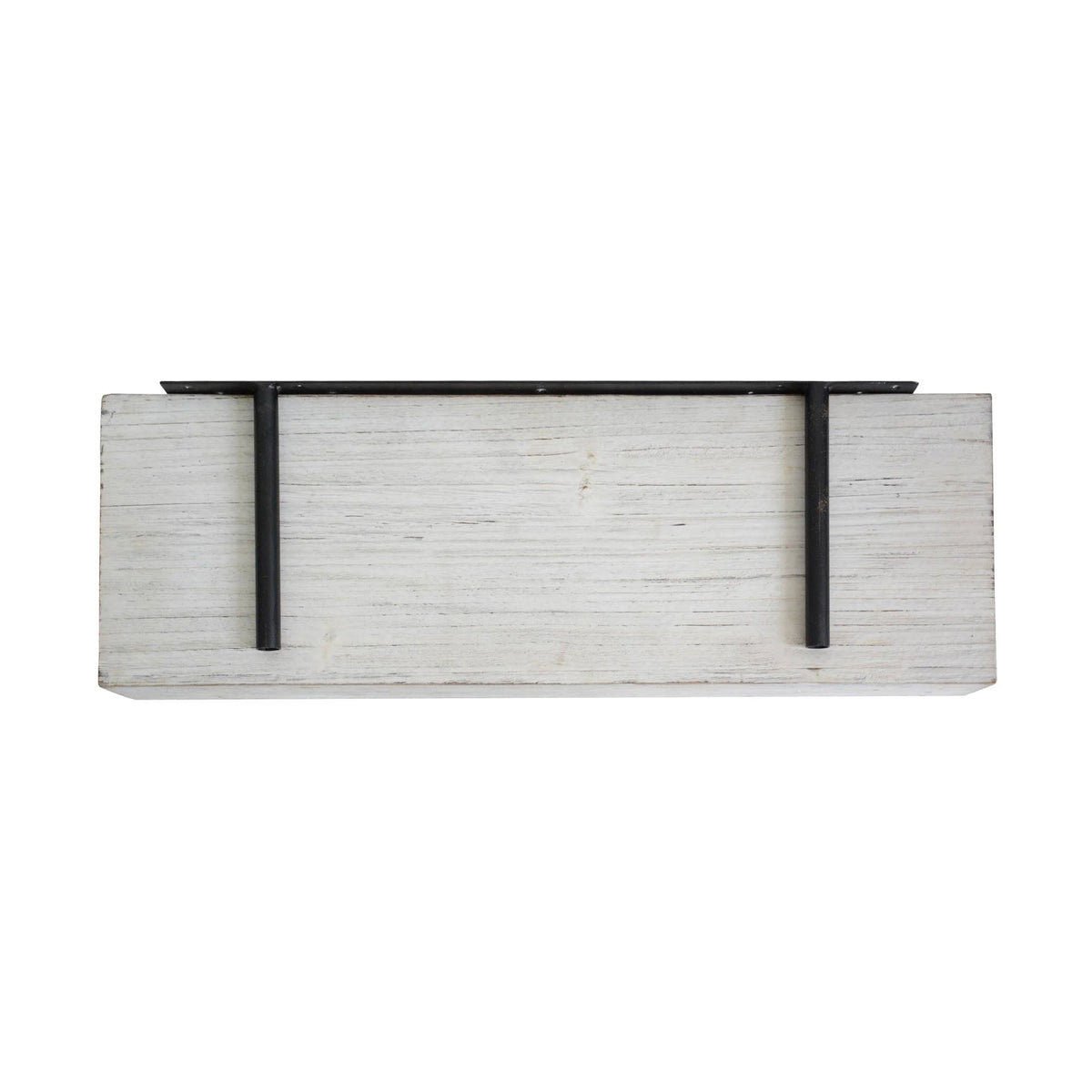 Rustic Whitewashed Wood Floating Wall Shelf P5456