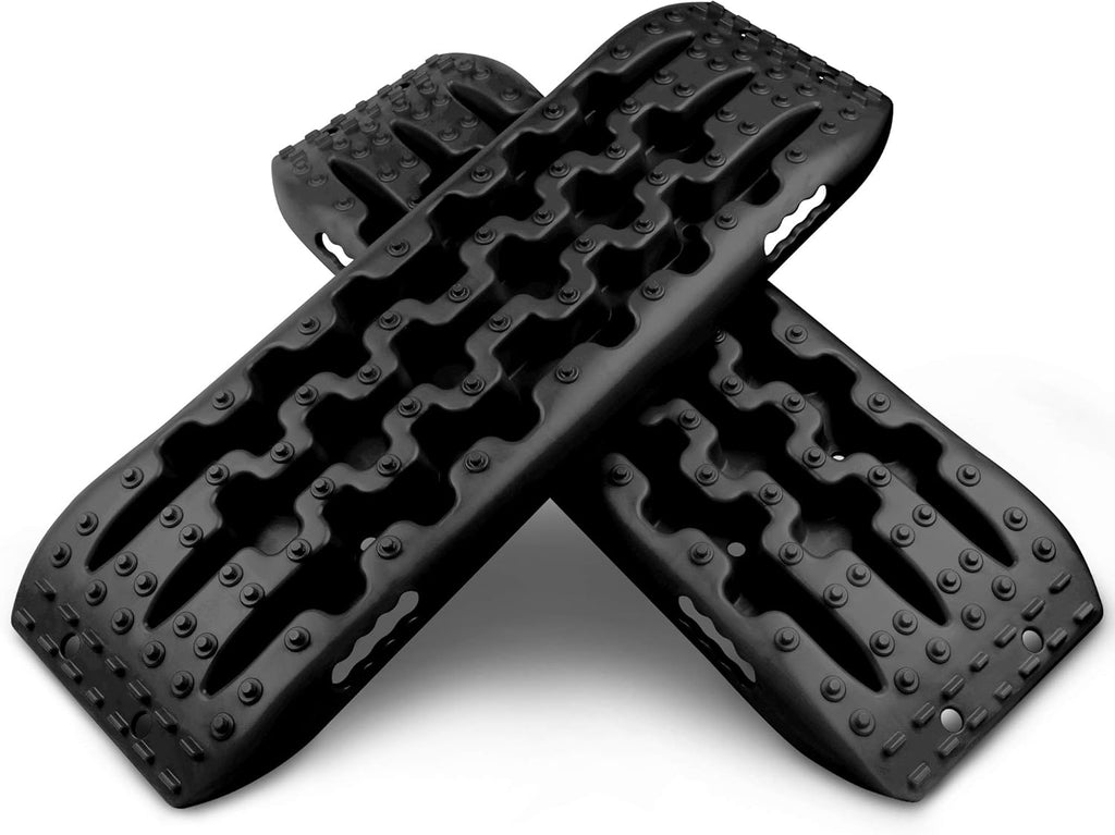 Traction Tracks Tire Ladder for Sand Snow Mud 4WD Black Pack of 2 E353