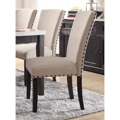 Linen Side Chair in Salvage Dark Oak S52949