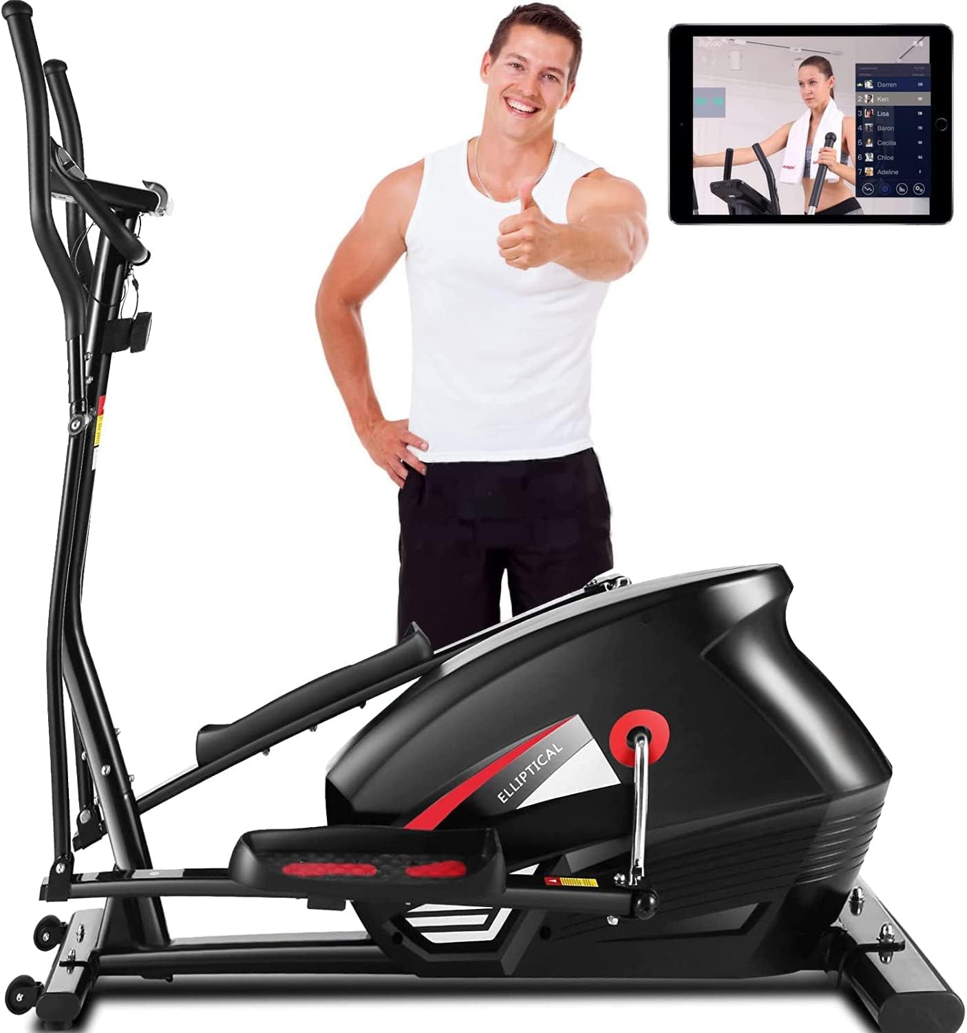 Elliptical Machine with Magnetic Resistance and 390 lbs Weight Capacity H115