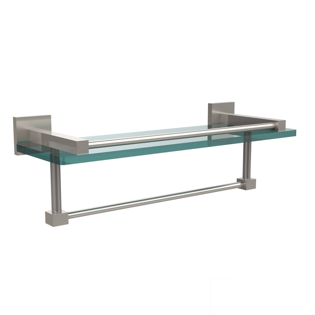 16-Inch Gallery Glass Shelf with Towel Bar A6976