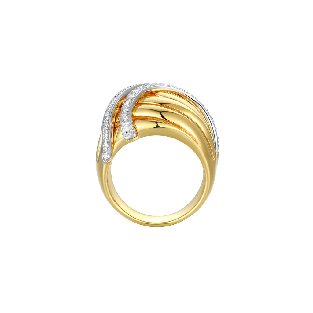18K Gold Plated Sterling Silver Lab Grown Diamond Ring F978
