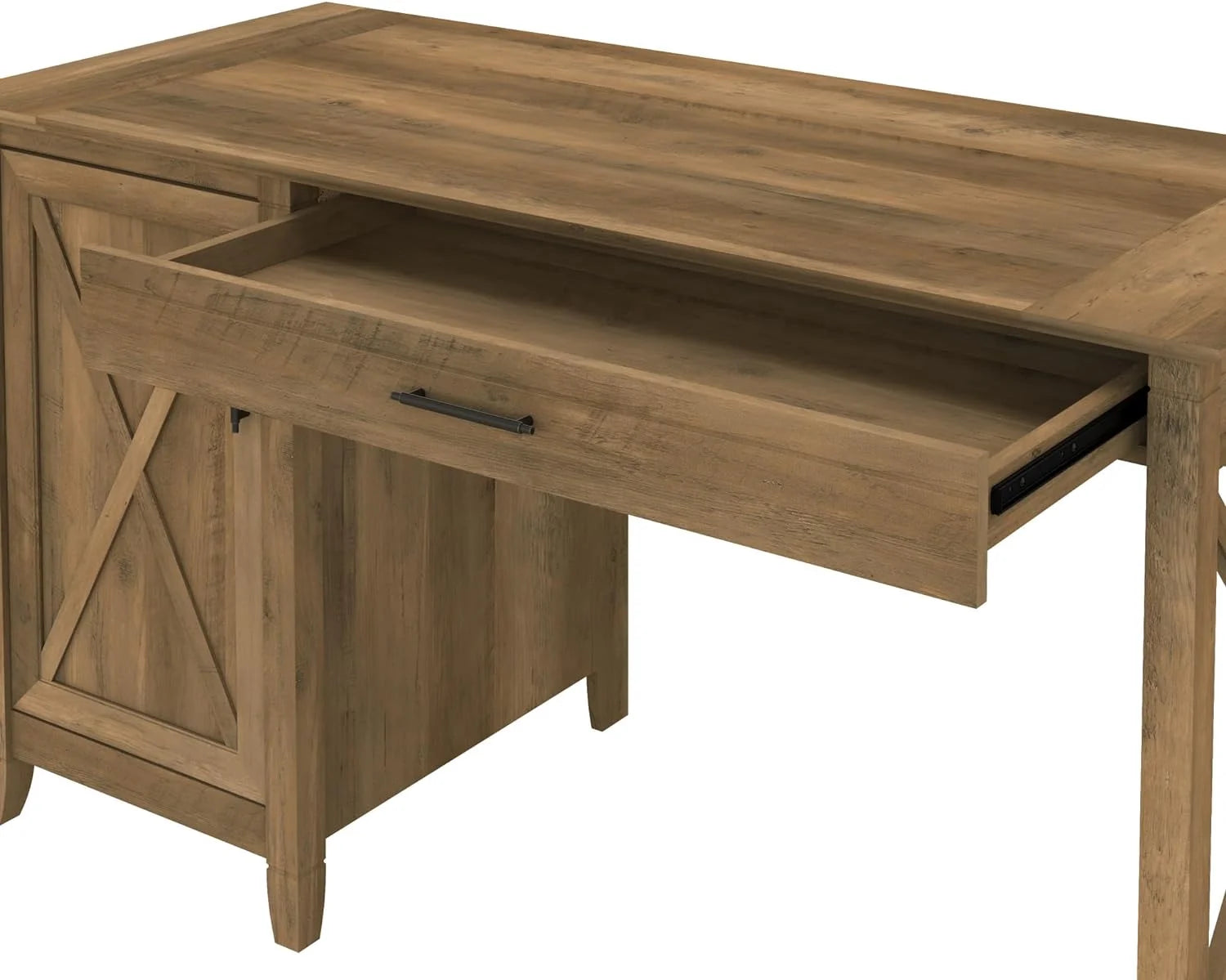 Reclaimed Pine Computer Desk with Storage Z634750