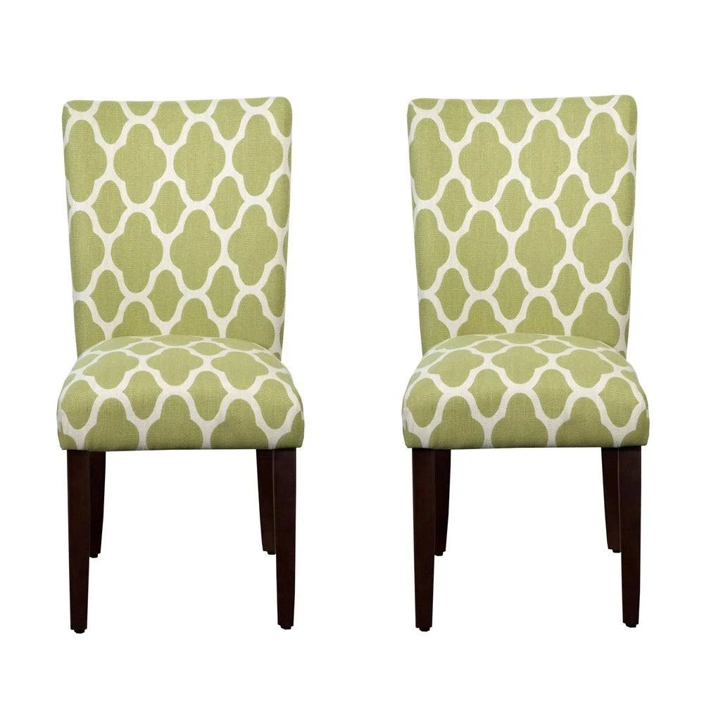 Geo Brights Light Green Parsons Dining Chair (Set of 2) V38002