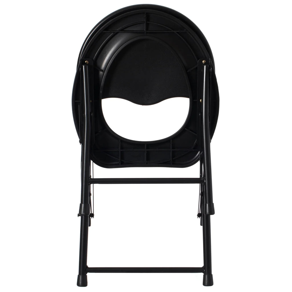Black Folding Portable Toilet Seat with Backrest H45902