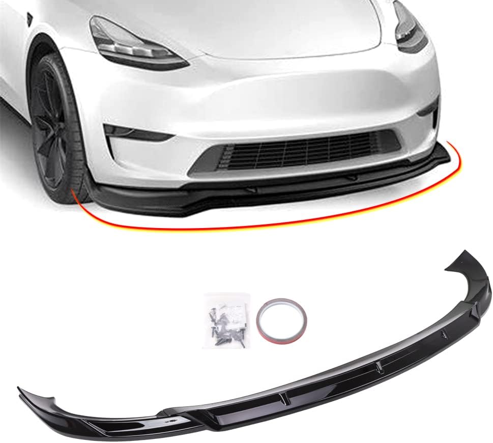 Glossy Black Front Bumper Lip Splitter for Tesla Model Y U418