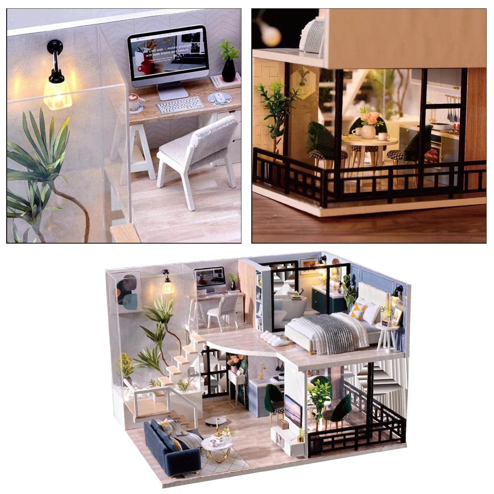 Dollhouse Building Toys with Furniture Accessories Y711553