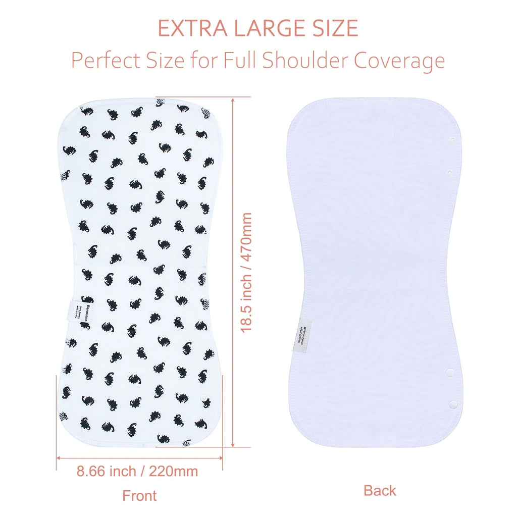 12-Pcs Animal Pattern Burp Cloths and Baby Bibs C7567