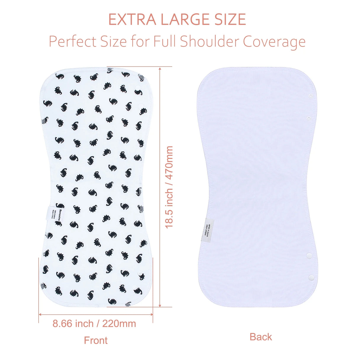 12-Pcs Animal Pattern Burp Cloths and Baby Bibs C7567