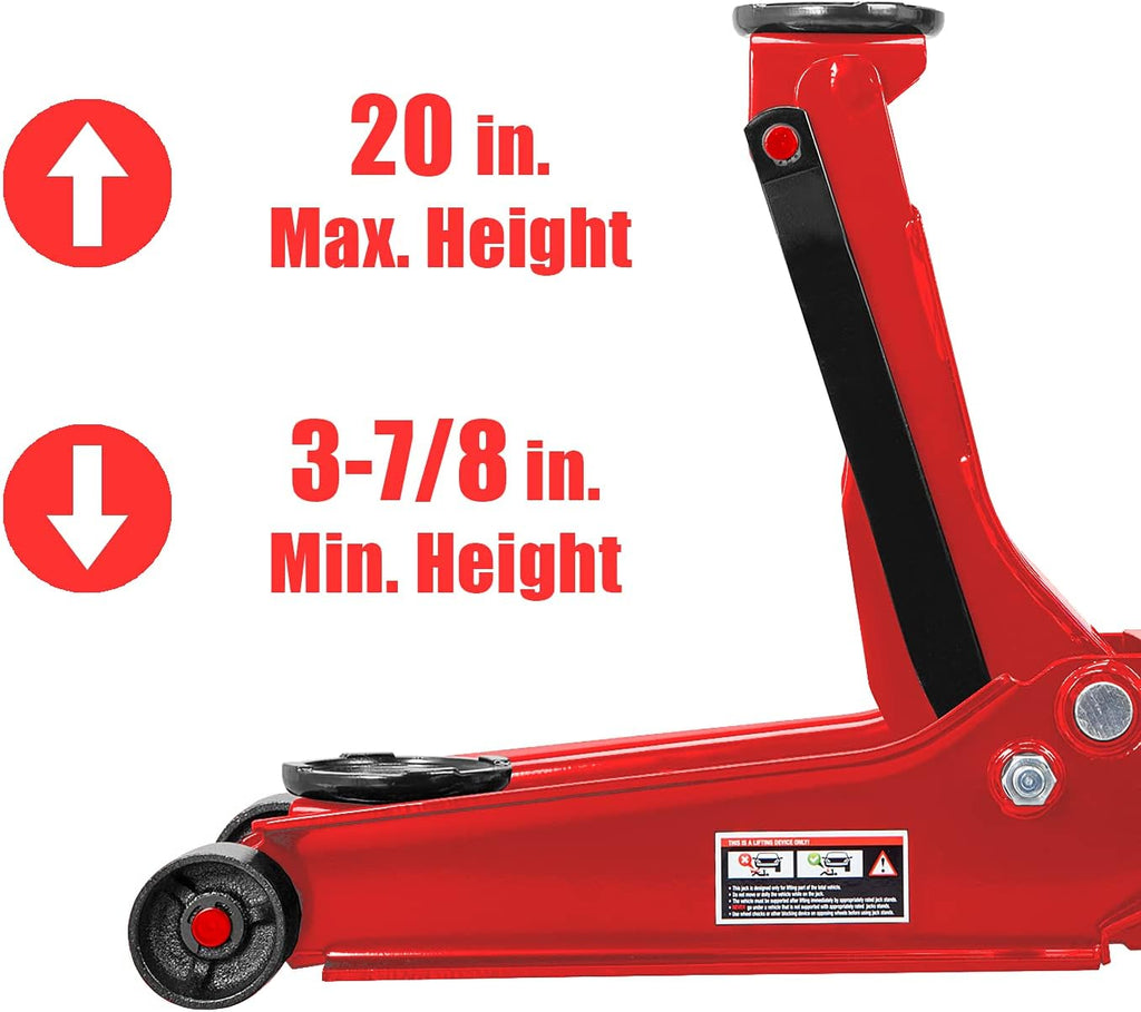 Hydraulic Floor Jack, 4 Ton (8,000 lb) Capacity Z647217