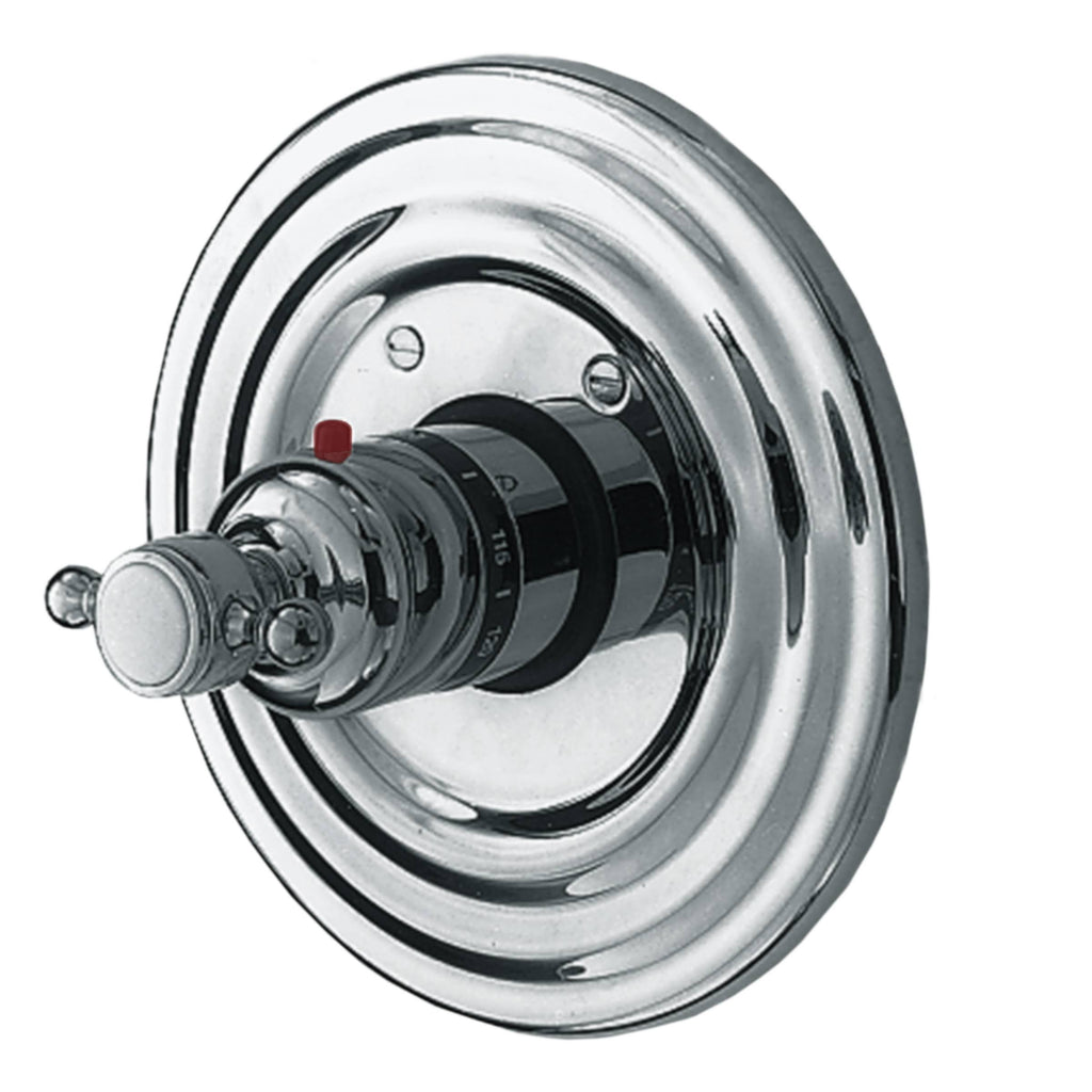 Satin Brass Thermostatic Trim Plate with Handle S4717