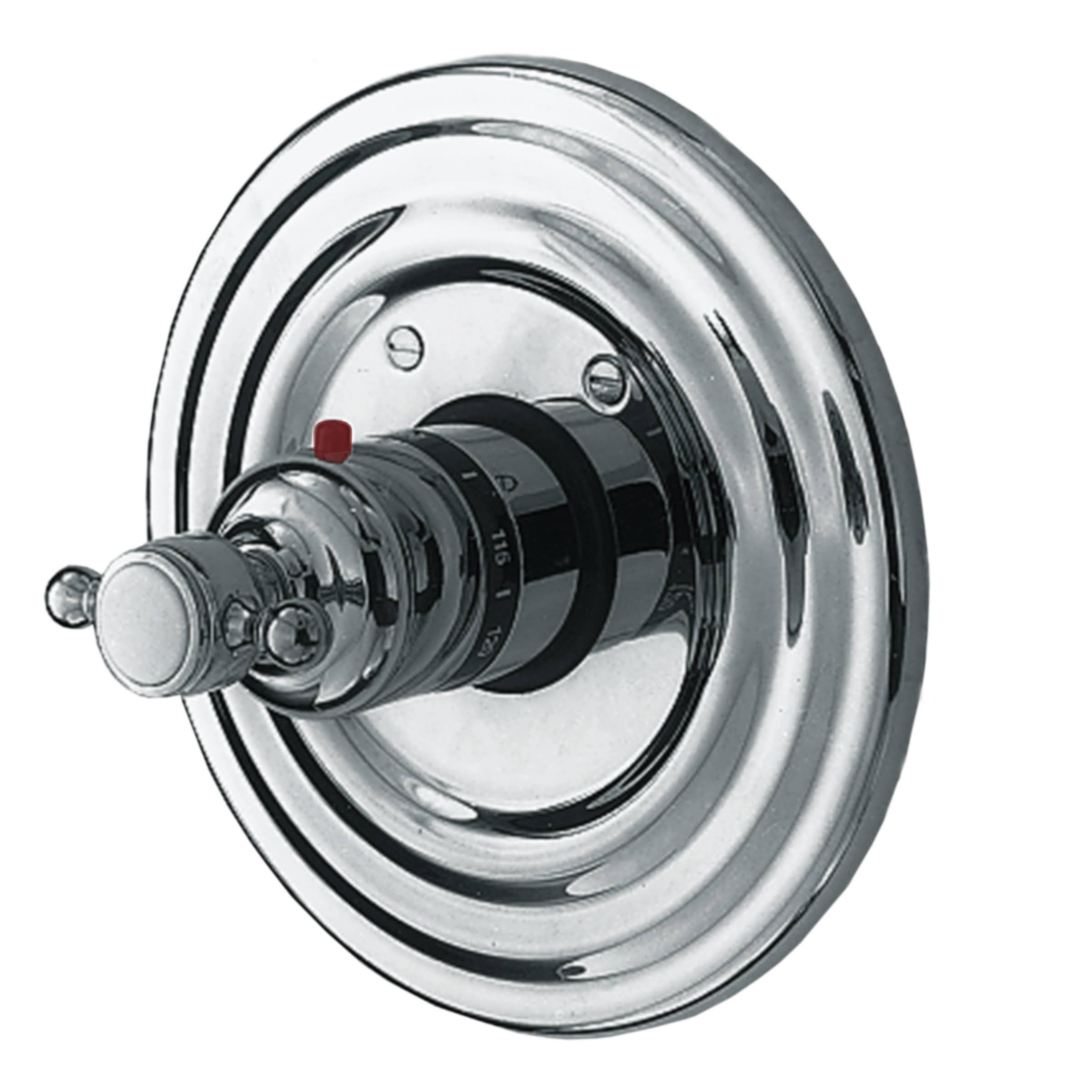 Satin Brass Thermostatic Trim Plate with Handle S4717