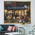 Framed Canvas - Grey - 40 in. Wide x 30 in. High - Gold M3114