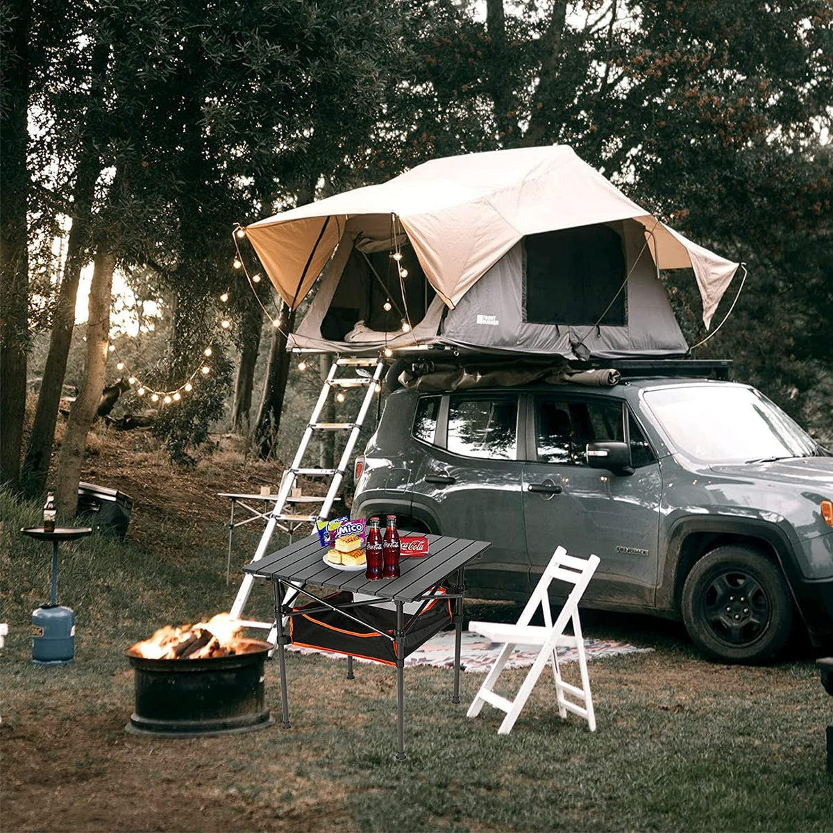 Heavy Duty Aluminum Camping Table with Carry Bag W88987