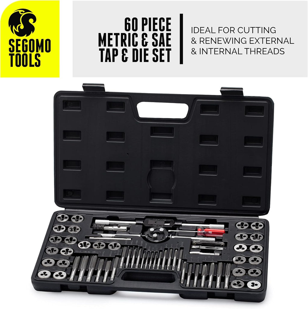 60 Piece Metric & SAE Tap and Die Set with Storage Case U139