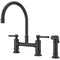 Tuscan Bronze Kitchen Bridge Faucet with Side Sprayer S61417