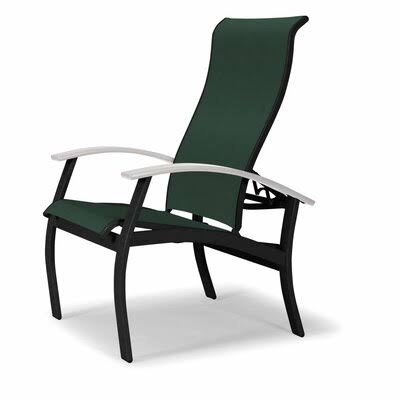 Patio Dining Chair Gloss White Forest Green C5941