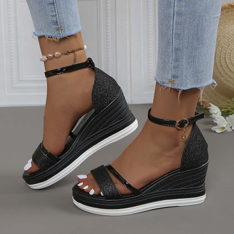 Women's Platform Peep-Toe Wedge Beach Sandals