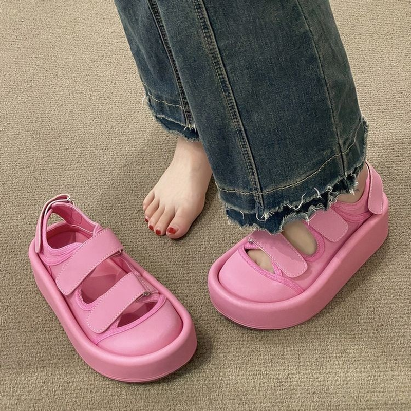 Velcro Thick-Soled Flat Casual Sandals